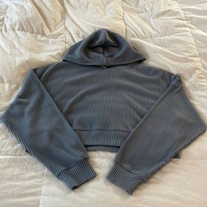 Alo Yoga Muse Hoodie Size Medium Steel Blue Color